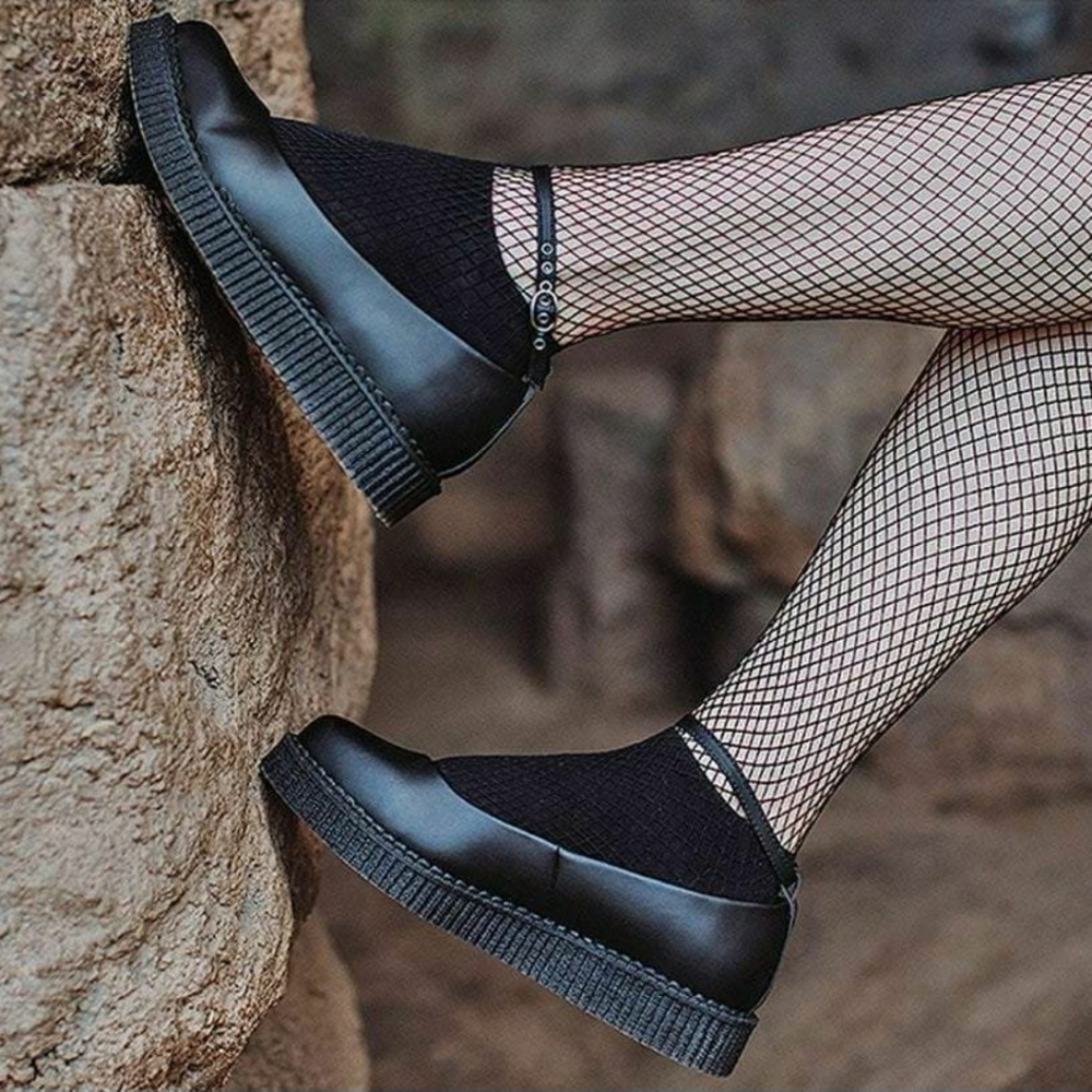 Black Goth Ballet Shoes